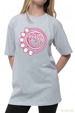 Blink-182: Kids T-Shirt: Six Arrow Smile (Heather Grey) (9-10 Years)