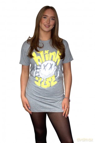 Blink-182: Ladies T-Shirt Dress: Big Smile (Grey) (X-Small)