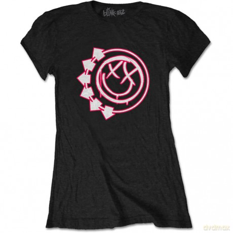 Blink-182: Ladies T-Shirt: Six Arrow Smile (Black) (Medium)