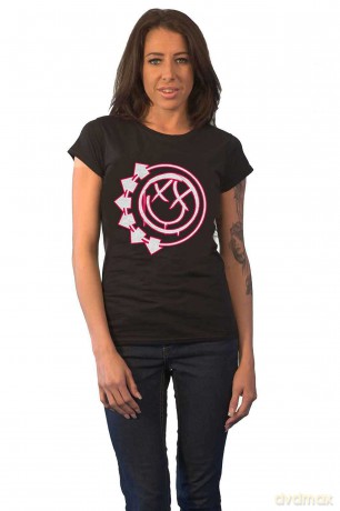 Blink-182: Ladies T-Shirt: Six Arrow Smile (Black) (X-Small)