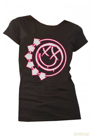 Blink-182: Ladies T-Shirt: Six Arrow Smile (Black) (X-Small)
