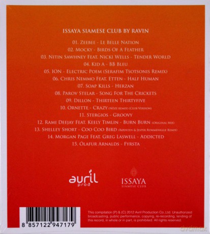 Dj Ravin: Issaya Siamese Club [CD]