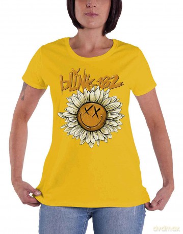 Blink 182: Blink-182 Ladies T-Shirt: Sunflower (Yellow) (Large)