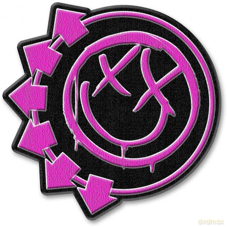 Blink-182: Standard Patch: Pink Neon Six Arrows Smile