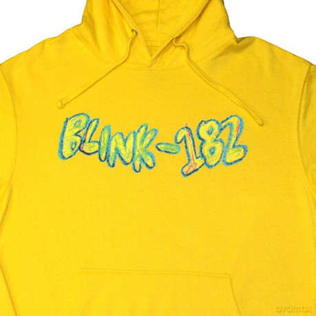 Blink-182: Unisex Pullover Hoodie: Crayon (Yellow) (Small)
