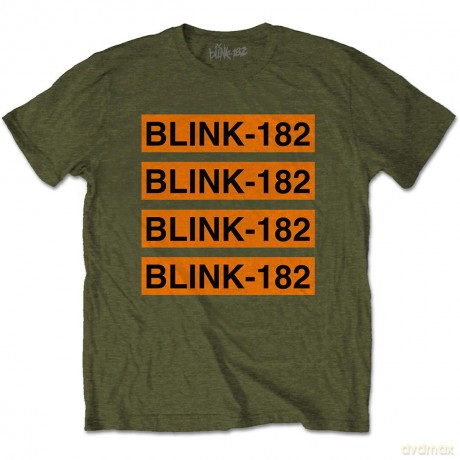 Blink-182: Unisex T-Shirt: Log Repeat (Military Green) (Large)