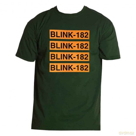 Blink-182: Unisex T-Shirt: Logo Repeat (Green) (X-Large)
