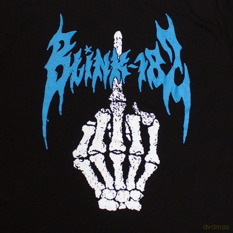 Blink-182: Unisex T-Shirt: Middle Finger (Black) (Large)