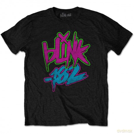 Blink-182: Unisex T-Shirt: Neon Logo (Black) (Small)
