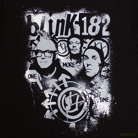 Blink-182: Unisex T-Shirt: One More Time Spray Paint (Black) (Medium)