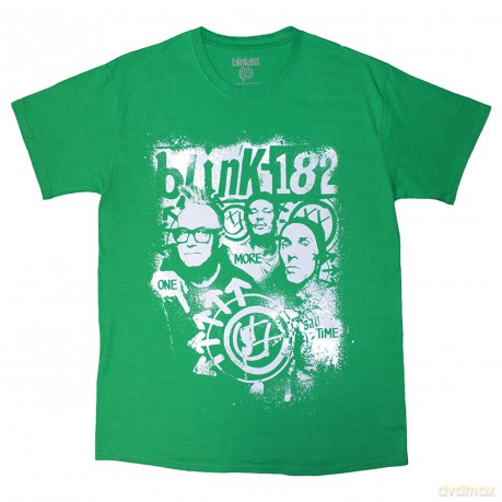 Blink-182: Unisex T-Shirt: One More Time Spray Paint (Green) (Small)