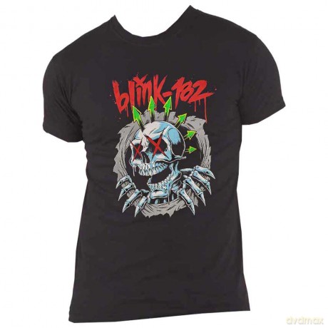 Blink-182: Unisex T-Shirt: Six Arrow Skull (Black) (Small)