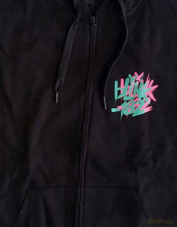 Blink-182: Unisex Zipped Hoodie: Double Six Arrow Smile (Black) (Back Print) (Large)