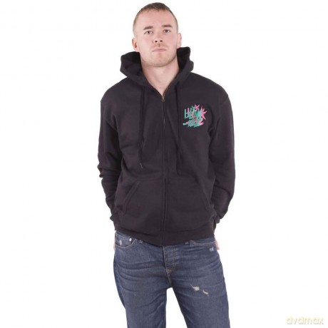 Blink-182: Unisex Zipped Hoodie: Double Six Arrow Smile (Black) (Back Print) (Small)