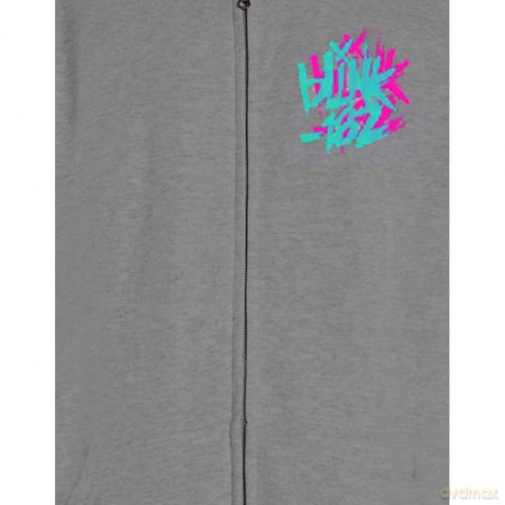 Blink-182: Unisex Zipped Hoodie: Double Six Arrow Smile (Black) (Back Print) (Small)
