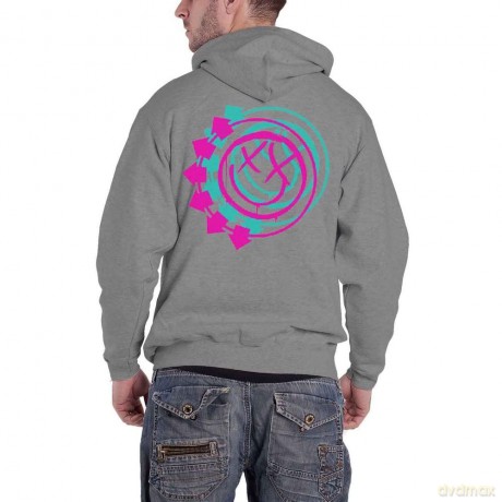Blink-182: Unisex Zipped Hoodie: Double Six Arrow Smile (Black) (Back Print) (XX-Large)