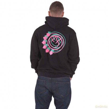 Blink-182: Unisex Zipped Hoodie: Double Six Arrow Smile (Black) (Back Print) (XX-Large)