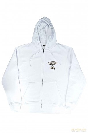 Blink-182: Unisex Zipped Hoodie: Roger Rabbit (White) (Back Print) (Small)