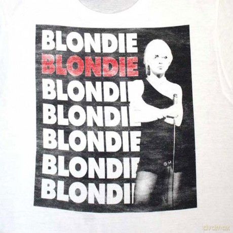 Blondie: Ladies Crop Top: Stacked Logo (White) (Large)