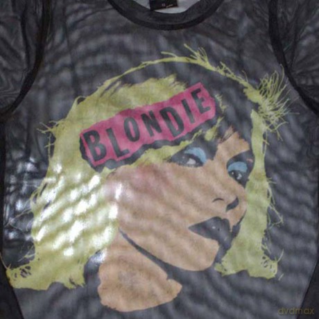 Blondie: Ladies Long Sleeve Crop Top: Punk Poster (Black) (Mesh) (Small)
