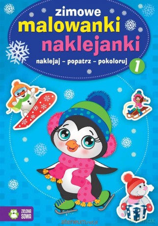Zimowe malowanki naklejanki 1 [KSIĄŻKA]