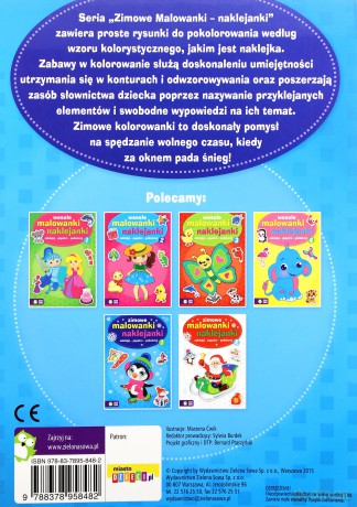 Zimowe malowanki naklejanki 1 [KSIĄŻKA]