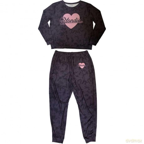 Blondie: Ladies Pyjamas: Heart Of Glass (Purple) (X-Small)