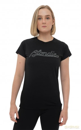Blondie: Ladies Tee: Logo (Diamante) (Small)