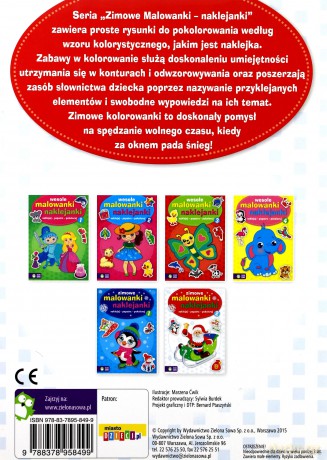 Zimowe malowanki naklejanki 2 [KSIĄŻKA]