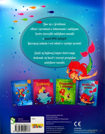 Naklejkowe mozaiki. Wróżki, elfy i syrenki  [KSIĄŻKA]