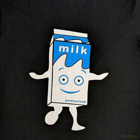 Blur: Unisex T-Shirt: Milky (Black) (Sleeve Print) (Small)