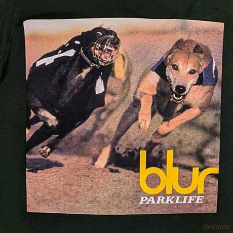 Blur: Unisex T-Shirt: Parklife Album (Green) (Back Print) (Medium)