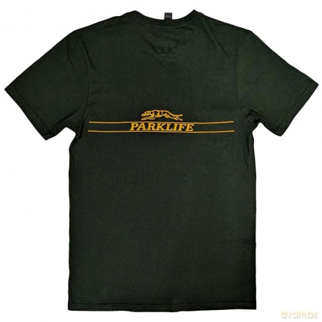 Blur: Unisex T-Shirt: Parklife Album (Green) (Back Print) (Small)