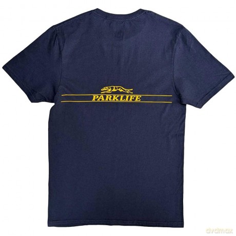 Blur: Unisex T-Shirt: Parklife Back (Navy Blue) (Back Print Only) (Medium)