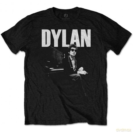 Bob Dylan: Men's Tee: At Piano (Large)