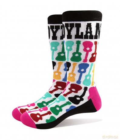 Bob Dylan: Unisex Ankle Socks: Guitar Pattern (Multicolour) (UK Size 7 - 11)