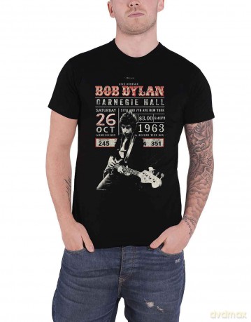 Bob Dylan: Unisex T-Shirt: Carnegie Hall '63 Eco (Black) (Small)