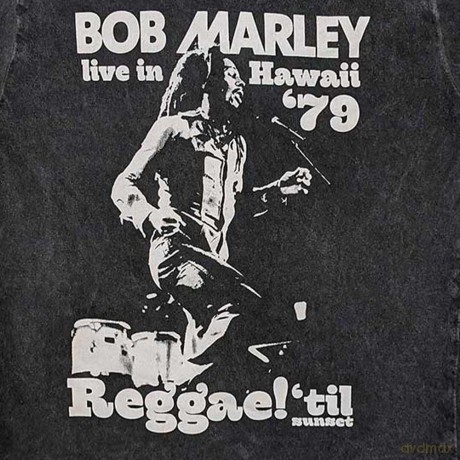 Bob Marley: Kids T-Shirt: Hawaii Snow Wash (Charcoal Grey) (Wash Collection) (5-6 Years)