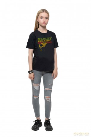 Bob Marley: Kids T-Shirt: Roots, Rock, Reggae (Black) (11-12 Years)