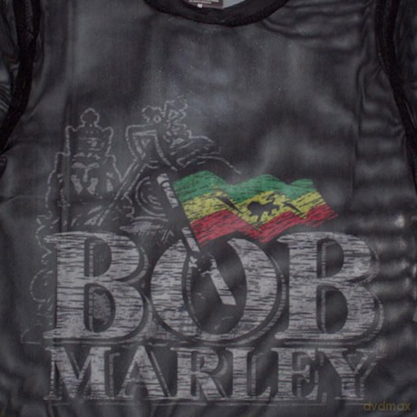 Bob Marley: Ladies Crop Top: Logo (Black) (Mesh) (X-Small)