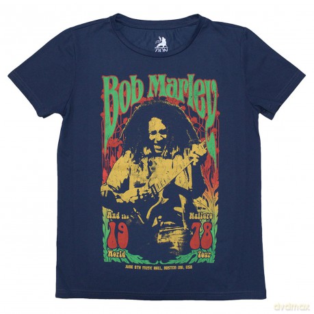 Bob Marley: Ladies T-Shirt: 1978 (Denim Blue) (Small)