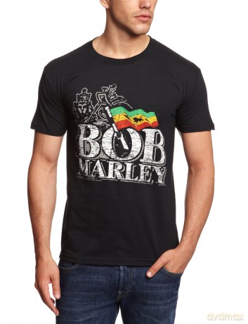 Bob Marley: Men's Tee: Distressed Logo (Small)