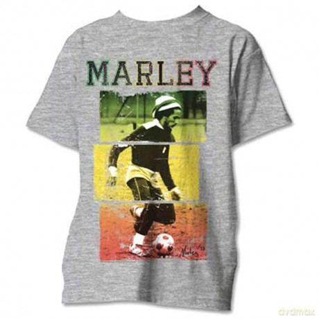 Bob Marley: Men's Tee: Football Text (Large)