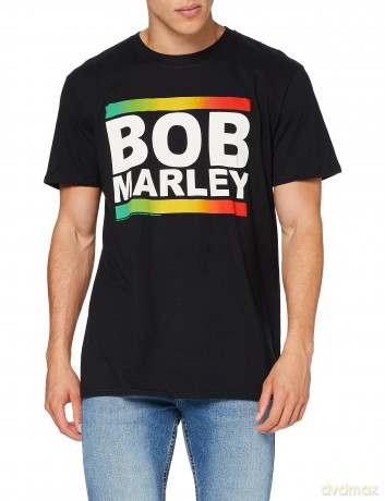 Bob Marley: Men's Tee: Rasta Band Block (Medium)