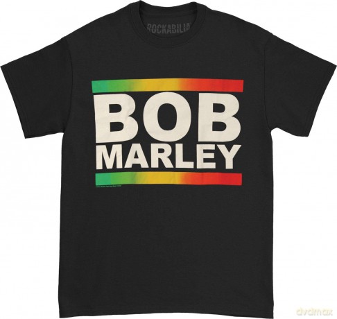 Bob Marley: Men's Tee: Rasta Band Block (Medium)