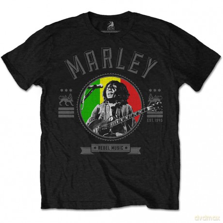 Bob Marley: Men's Tee: Rebel Music Seal (Small)