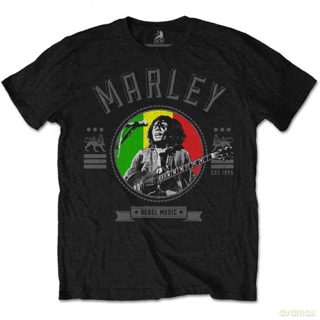 Bob Marley: Men's Tee: Rebel Music Seal (X-Large)