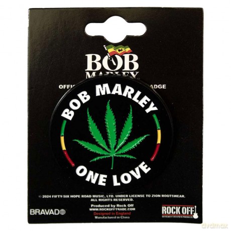 Bob Marley: Pin Badge: Leaf