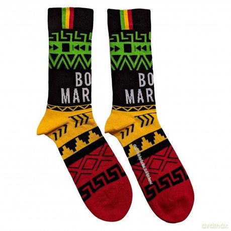 Bob Marley: Unisex Ankle Socks: Press Play (Black) (UK Size 4 - 7)