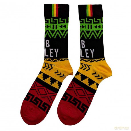 Bob Marley: Unisex Ankle Socks: Press Play (Black) (UK Size 4 - 7)